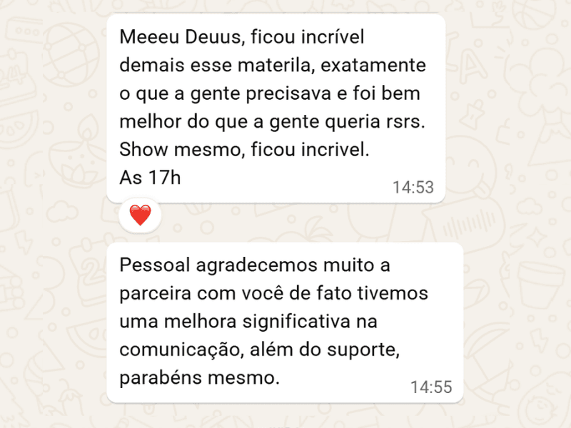 Depoimento de cliente